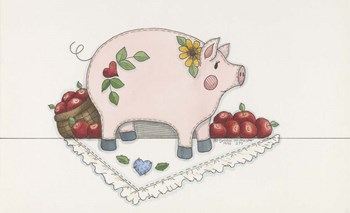 Country Pig by Debbie McMaster art print