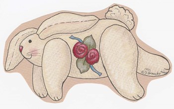 Rose Bunny by Debbie McMaster art print