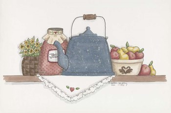 Teapot With Crock by Debbie McMaster art print