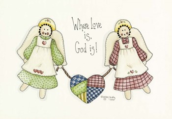 Where Love Is Angel by Debbie McMaster art print