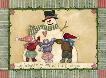 Snowman Hugs by Debbie McMaster art print