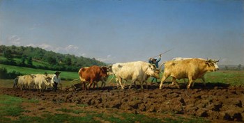 Ploughing in the Nivernais, 1849 by Rosa Bonheur art print