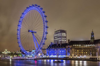 Blue Ferris Wheel by Giuseppe Torre art print