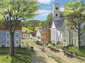 After Church by Bob Fair art print