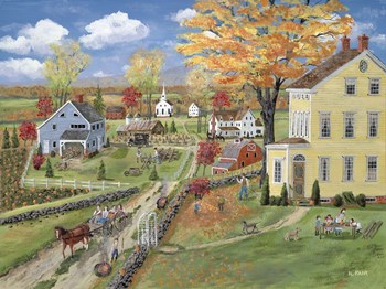 Autumn Chores by Bob Fair art print