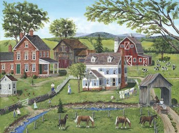 Chatting Across the Fence by Bob Fair art print