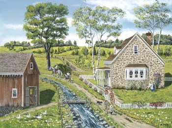Cottage Pathway by Bob Fair art print