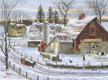 Dawn-T-Dusk Farm by Bob Fair art print