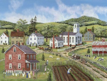Village Center by Bob Fair art print