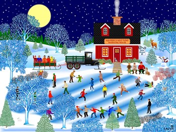 Moonlight Skate by Mark Frost art print