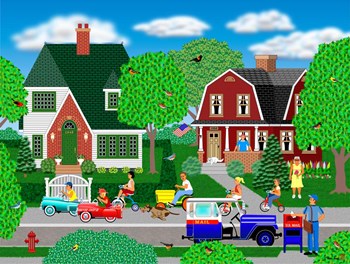 Race To The Corner by Mark Frost art print