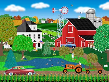 Pleasant Day On The Farm by Mark Frost art print