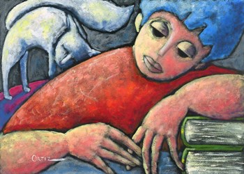 Loving Cat by Oscar Ortiz art print