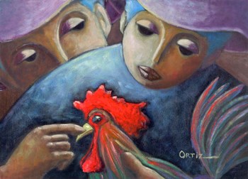 Rooster by Oscar Ortiz art print