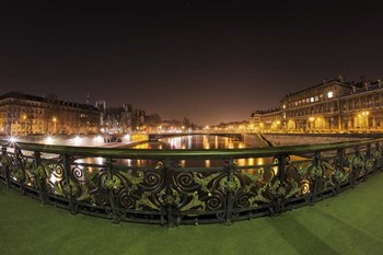 Paris Night Bridge I by Sebastien Lory art print