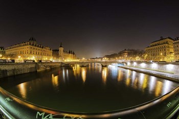 Paris Night Brige II by Sebastien Lory art print