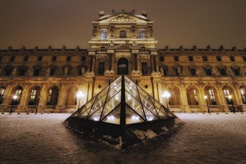 Louvre at Night by Sebastien Lory art print