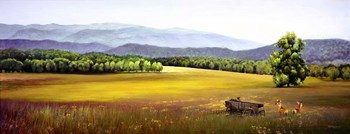 Summer Landscape Wagon by Spencer Williams art print