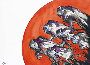 Out Of A Rising Sun by Marc Allante art print