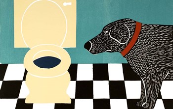 Water Bowl Bad Dog by Stephen Huneck art print