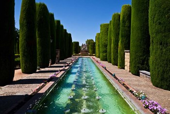 The Gardens of the Alcazar de los Reyes Cristianos, Spain by Panoramic Images art print