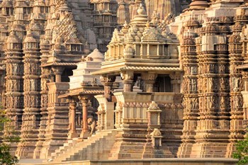 Khajuraho temple, Chhatarpur District, Madhya Pradesh, India by Panoramic Images art print