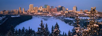 Skyline and the North Saskatchewan Rive, Edmonton, Alberta, Canada by Panoramic Images art print