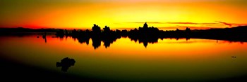 Silhouette of Tufa Formations in Mono Lake, California by Panoramic Images art print