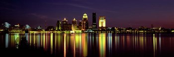 Louisville, KY at Night by Panoramic Images art print