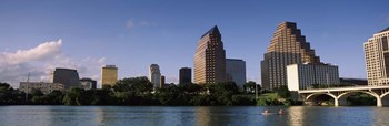 Waterfront Buildings in Austin, Texas by Panoramic Images art print