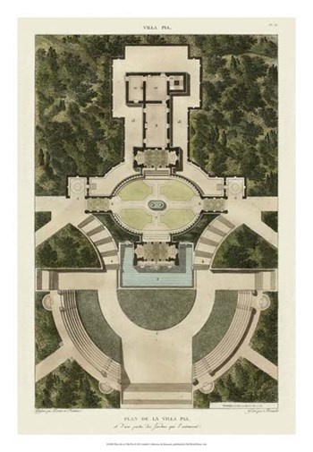 Plan De La Villa Pia by Pierre Bonnard art print