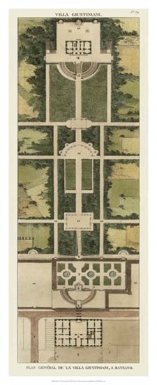 Plan De La Villa Giustiniani by Pierre Bonnard art print