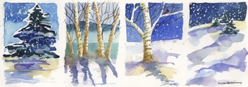 Birch  Quadtych by Annelein Beukenkamp art print