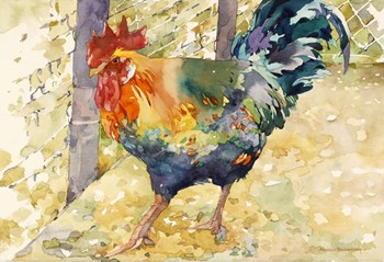 Colorful Rooster by Annelein Beukenkamp art print