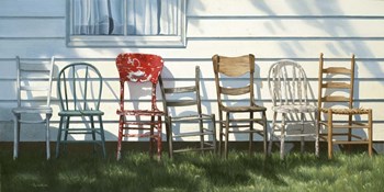 Row Of Chairs by Cecile Baird art print