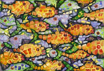 School Yard by Charlsie Kelly art print