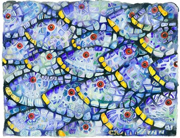 Schooling by Charlsie Kelly art print