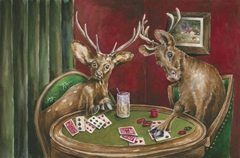Reindeer Games by Charlsie Kelly art print