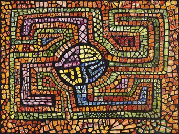 Mola Mosiac by Charlsie Kelly art print