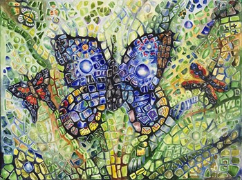 Butterfly &amp; Friends by Charlsie Kelly art print