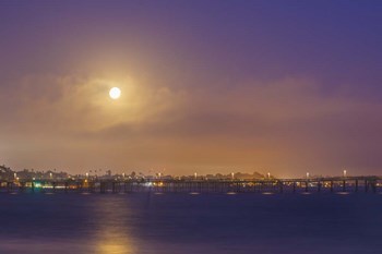 Moonlit Pier by Chris Moyer art print