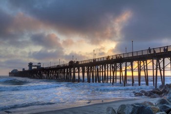 Sunset Through Oceanside Pier by Chris Moyer art print