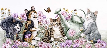 Flower Cats by Jan Benz art print