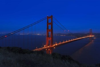 Golden Gate bridge at Night by Galloimages Online art print