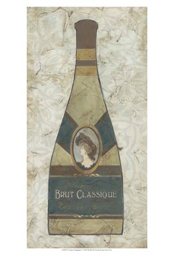 Vintage Champagne I by June Erica Vess art print