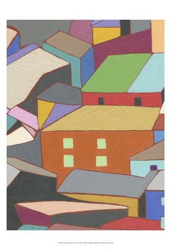 Rooftops in Color III by Nikki Galapon art print