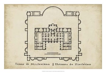 Plan for the Baths of Diocletian art print