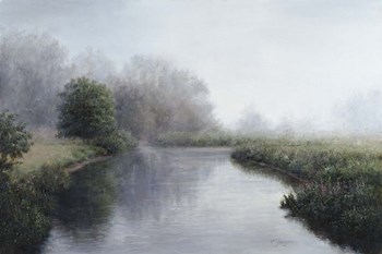 Foggy River by Kathie Thompson art print