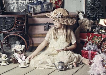 Sharing Tea by Liz Zernich art print