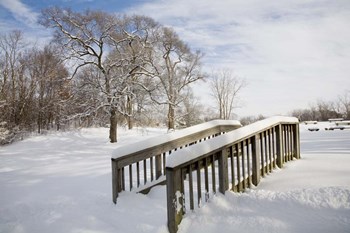 Snow Bridge, Farmington Hills, Michigan 09 by Monte Nagler art print